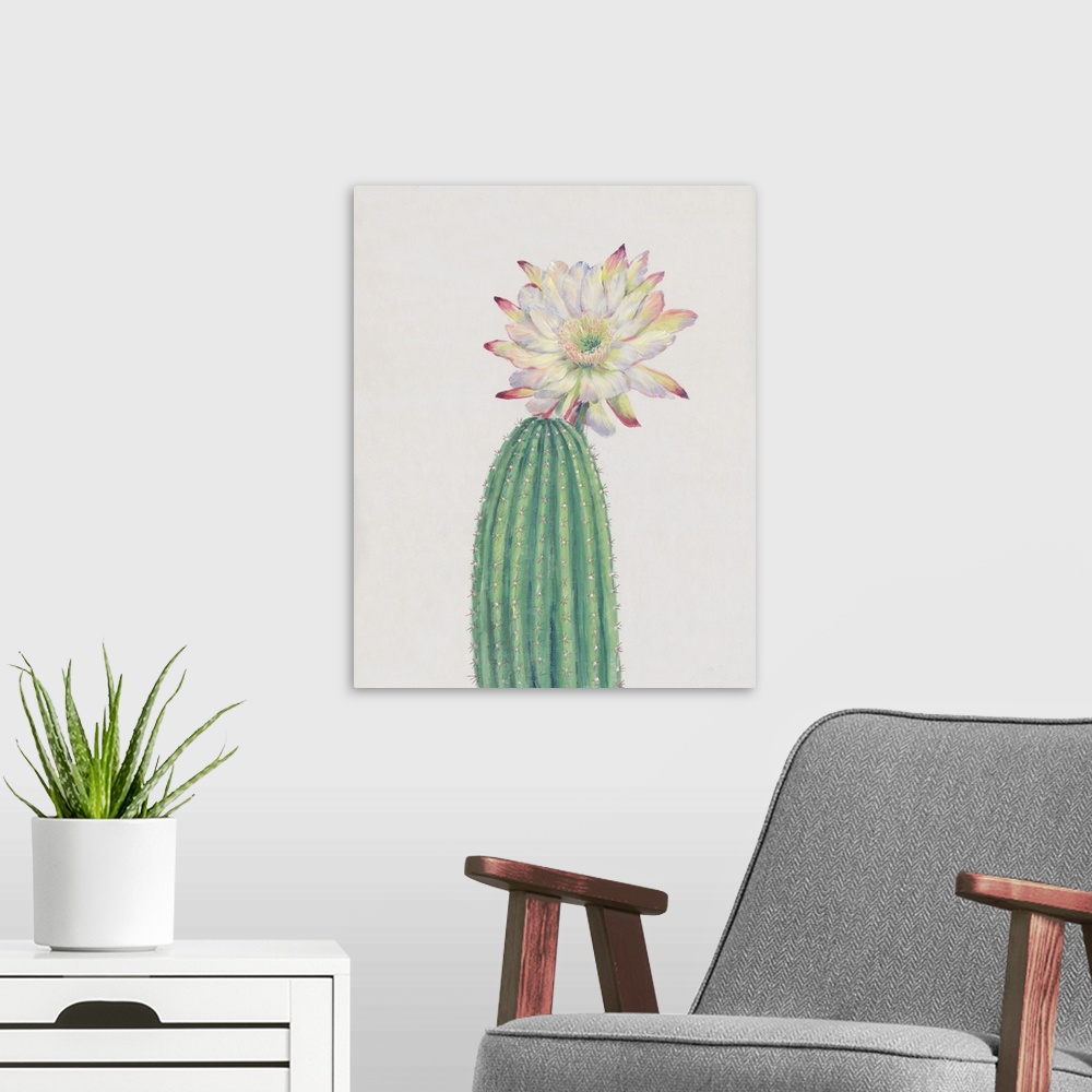 A modern room featuring Cactus Blossom I