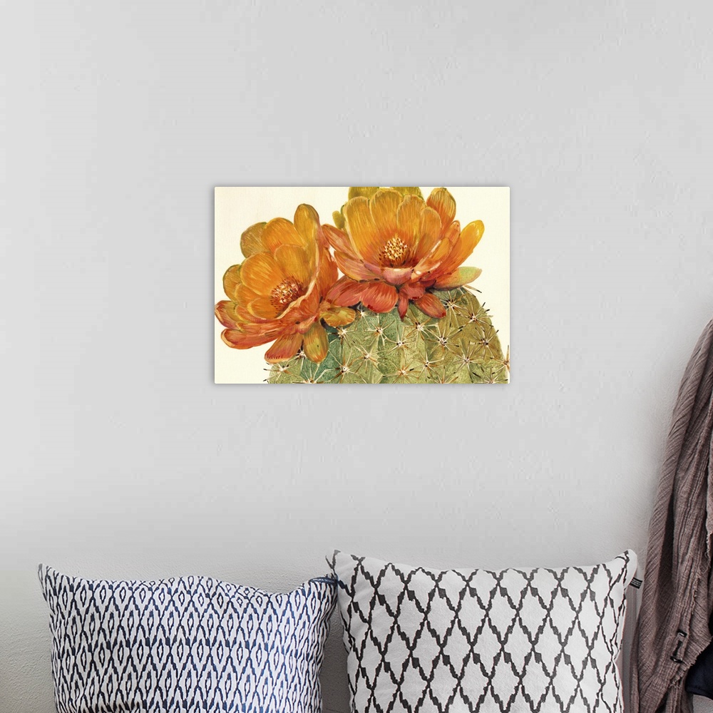 A bohemian room featuring Cactus Blossoms II