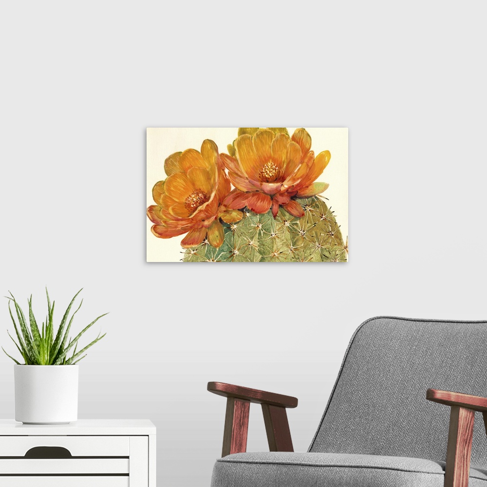 A modern room featuring Cactus Blossoms II