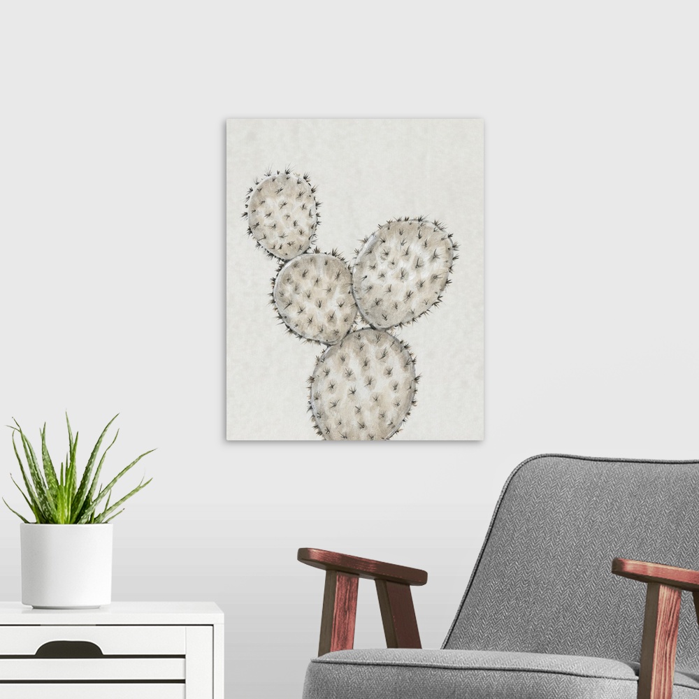 A modern room featuring Cactus Study IV