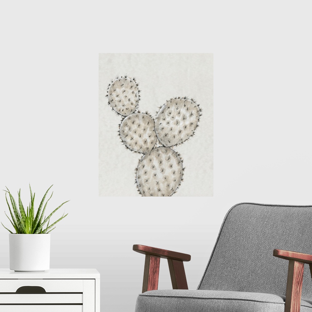 A modern room featuring Cactus Study IV
