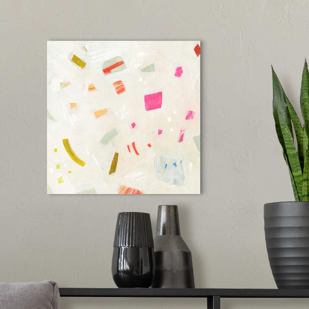 A modern room featuring Candied Confetti II