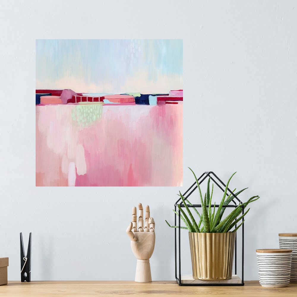 A bohemian room featuring Candy Cityscape II