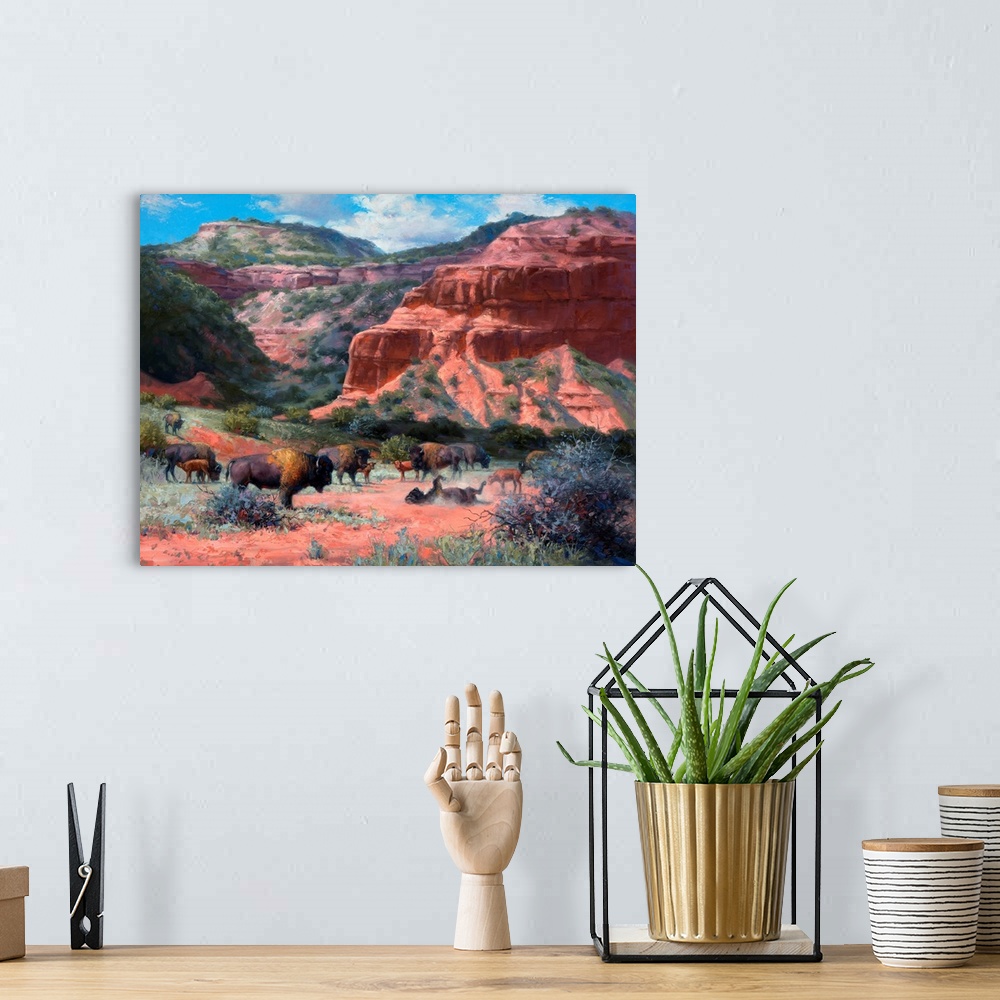 A bohemian room featuring Caprock Canyon
