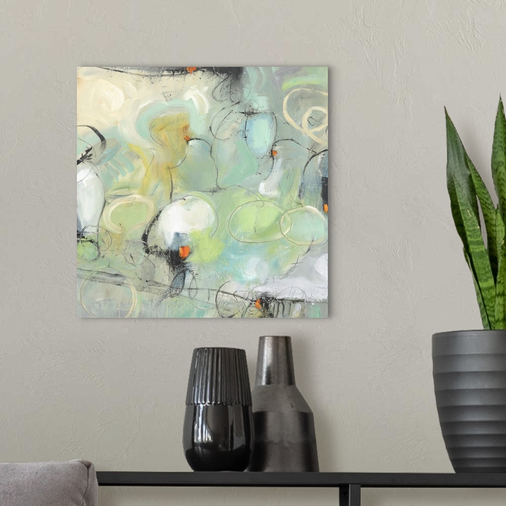 A modern room featuring Cascade Abstract I