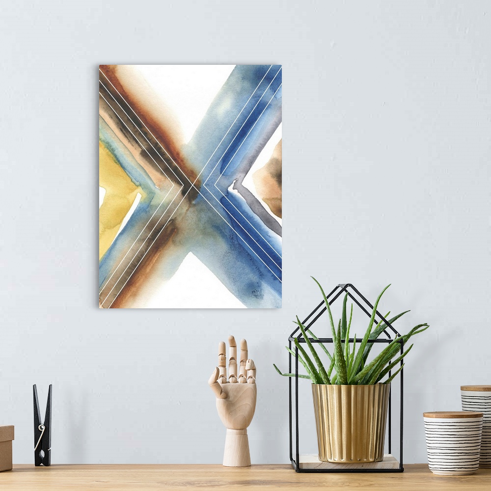 A bohemian room featuring Inspired by the rings of Saturn and a space expedition, this contemporary artwork reflects the wo...