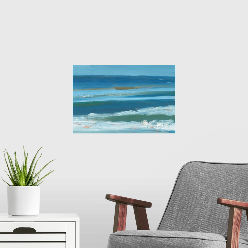 A modern room featuring Changing Tide I