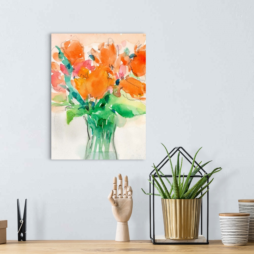 A bohemian room featuring Cheerful Bouquet I