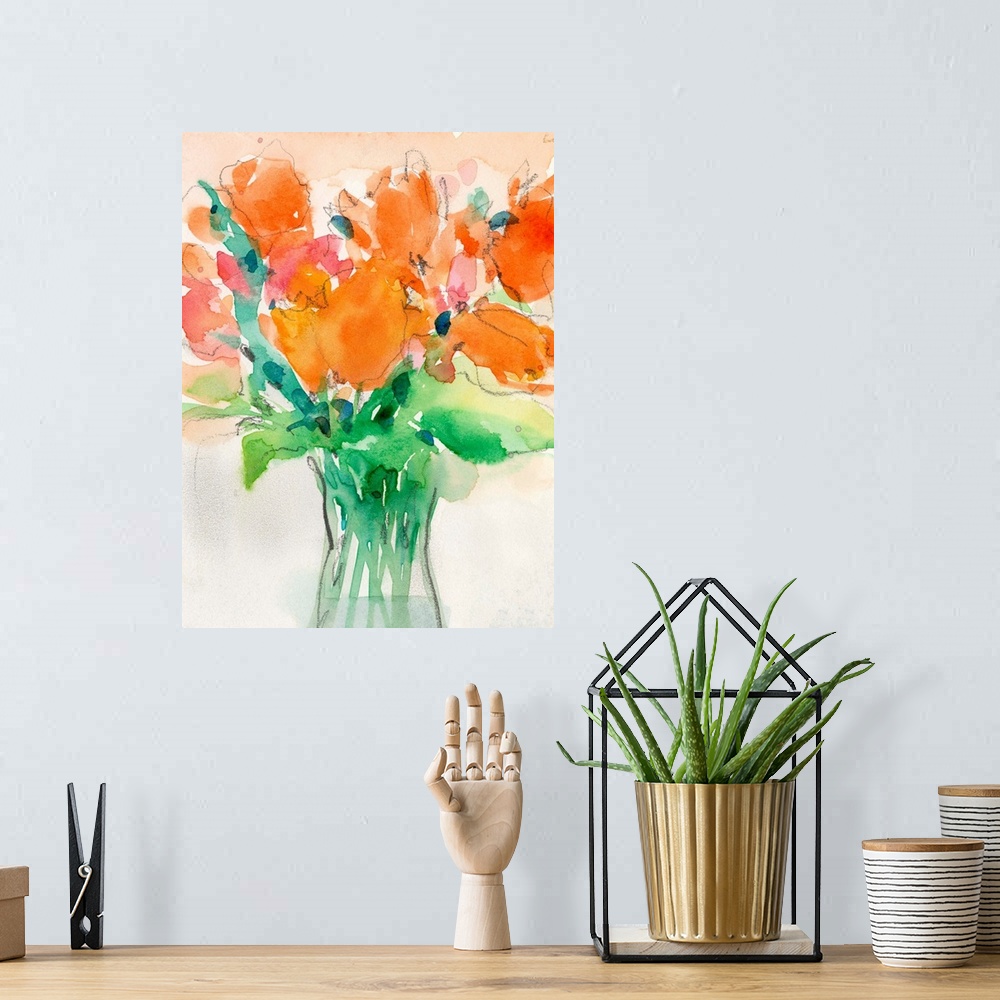A bohemian room featuring Cheerful Bouquet I
