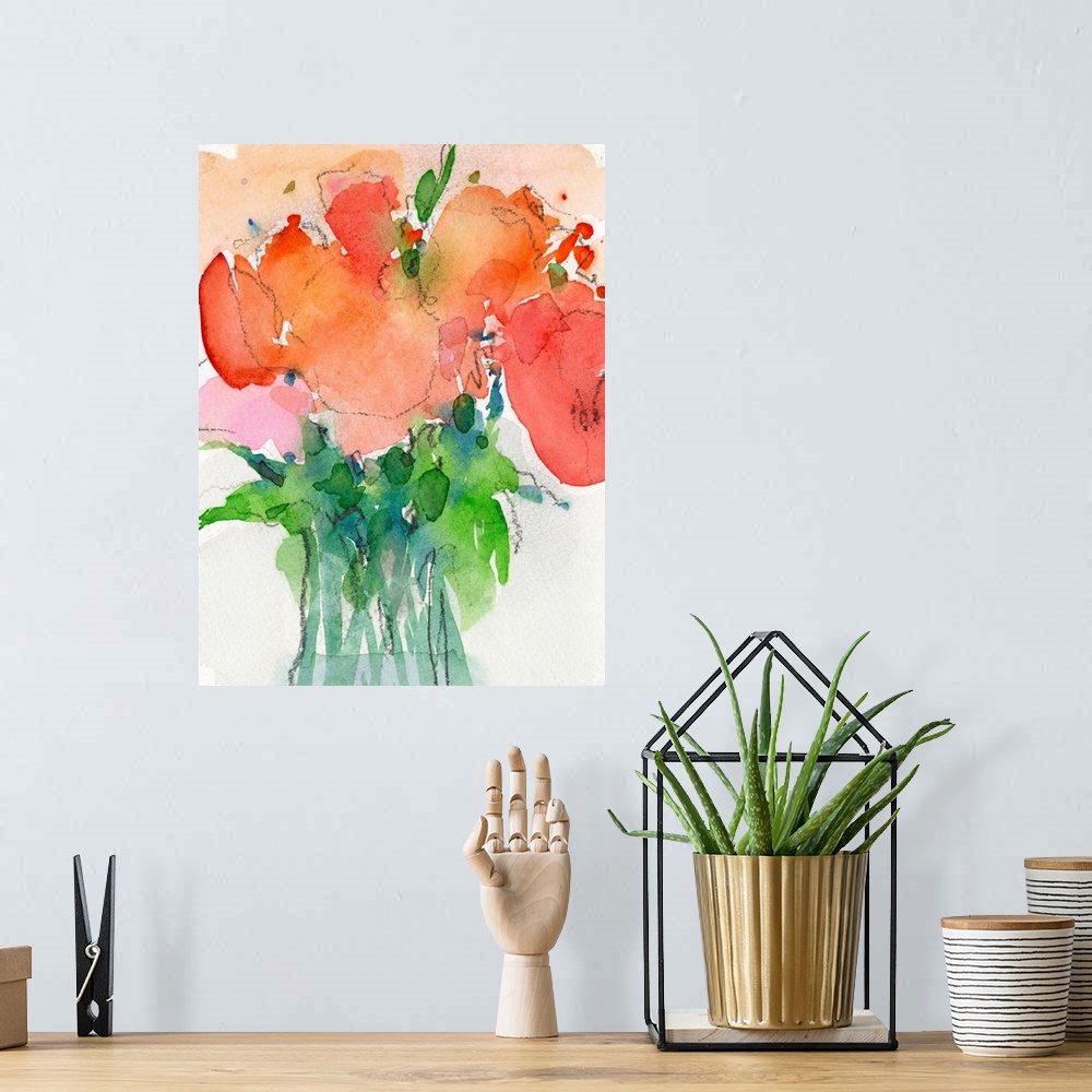 A bohemian room featuring Cheerful Bouquet II