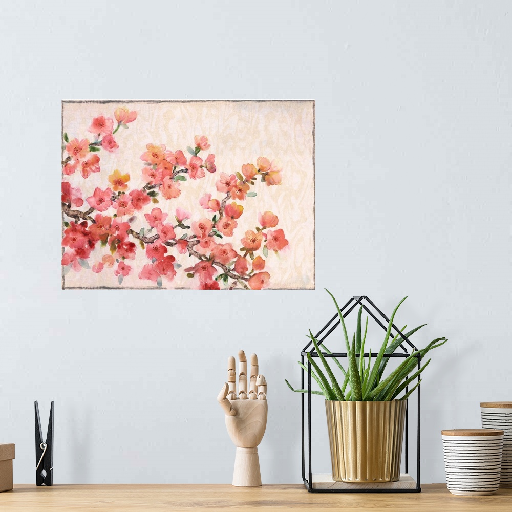 A bohemian room featuring Cherry Blossom Composition II