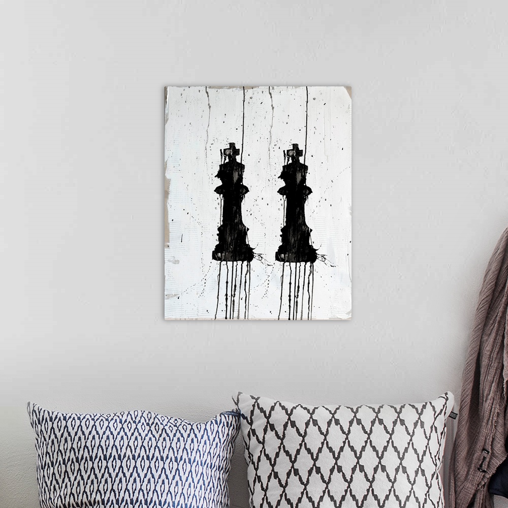 A bohemian room featuring Chess Pieces I