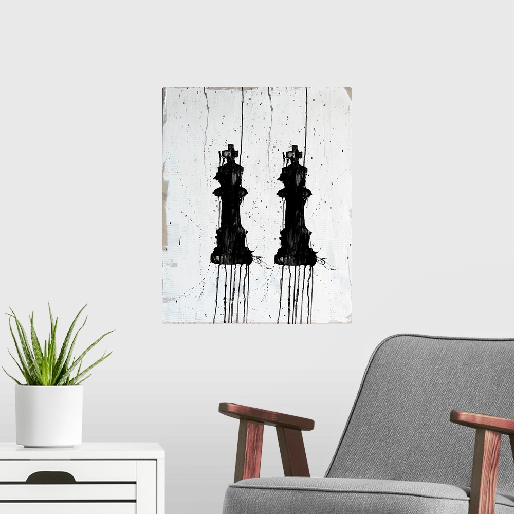 A modern room featuring Chess Pieces I