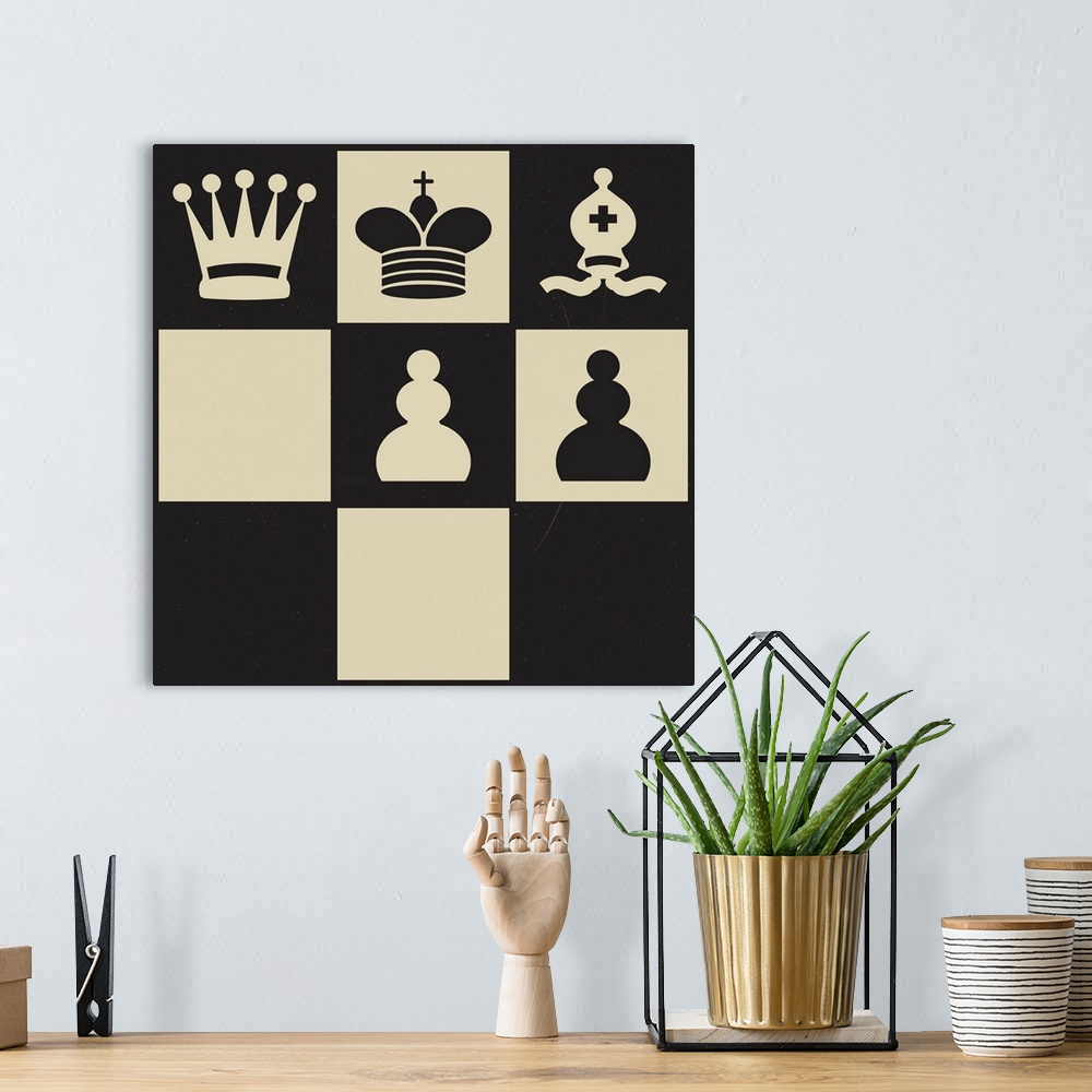 A bohemian room featuring Chess Puzzle I