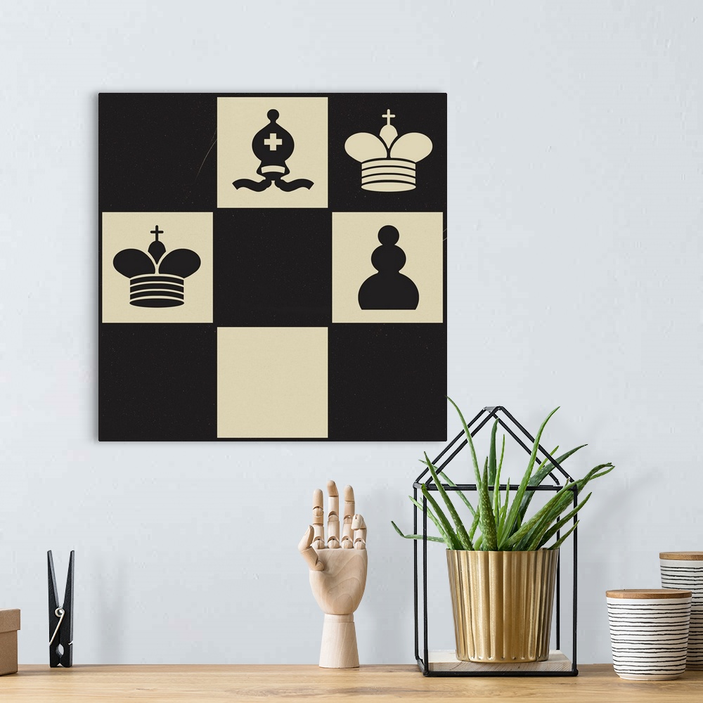 A bohemian room featuring Chess Puzzle II