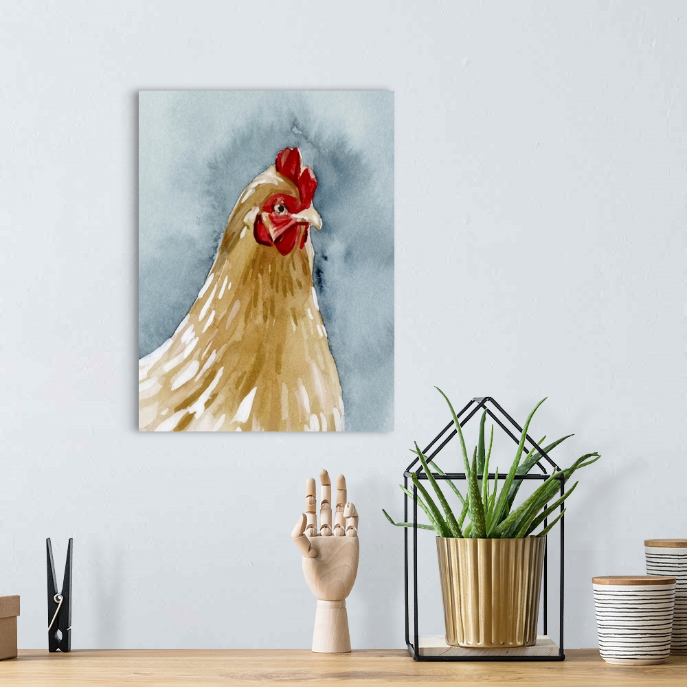 A bohemian room featuring Chicken Portrait II