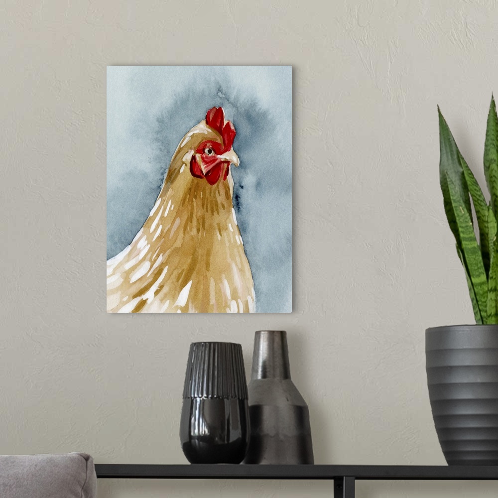 A modern room featuring Chicken Portrait II