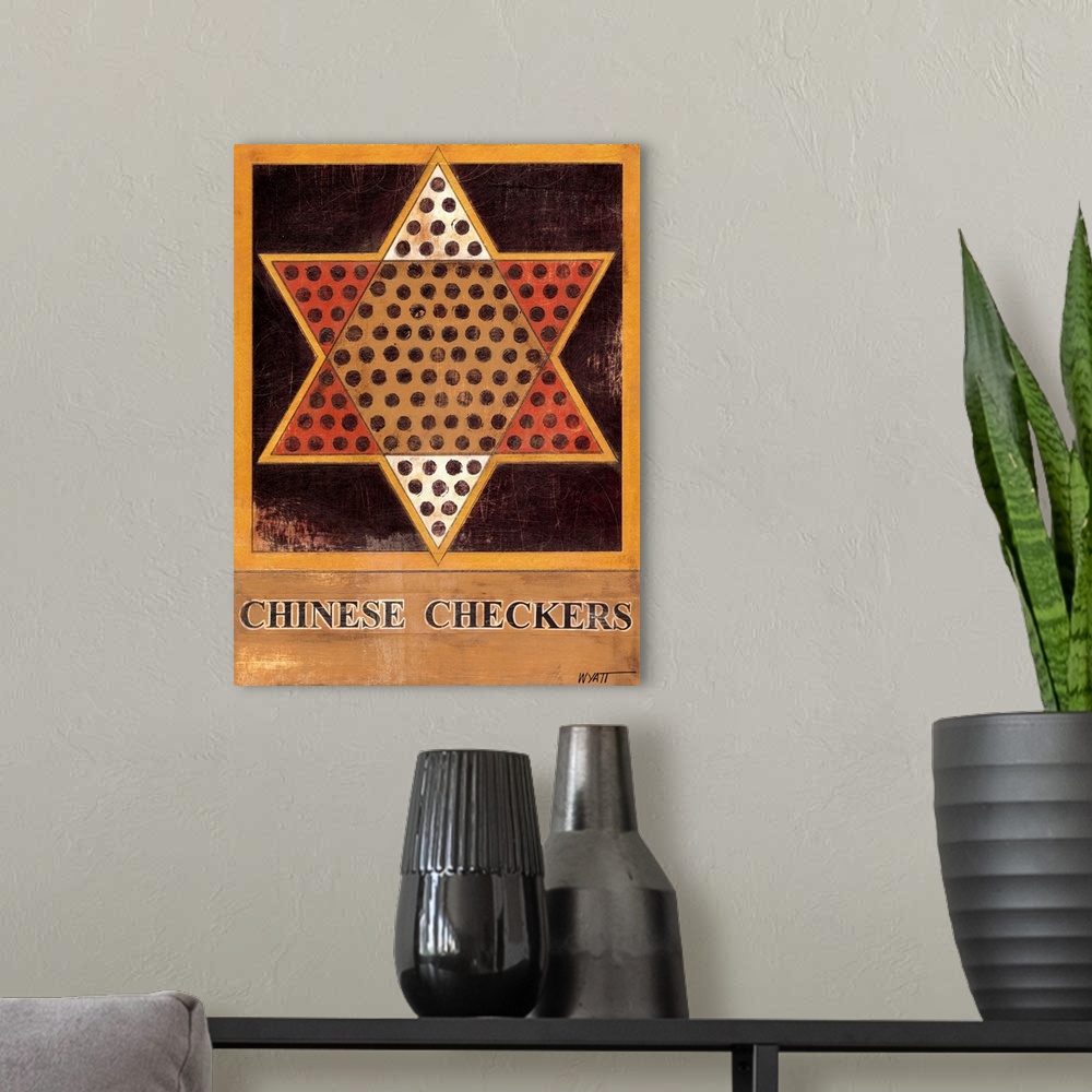 A modern room featuring Chinese Checkers