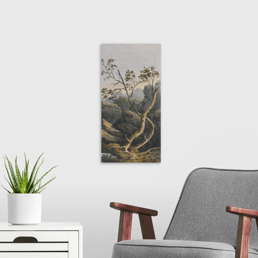 A modern room featuring Chinese Landscape I