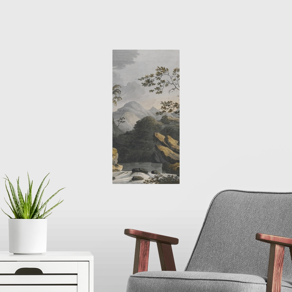 A modern room featuring Chinese Landscape II