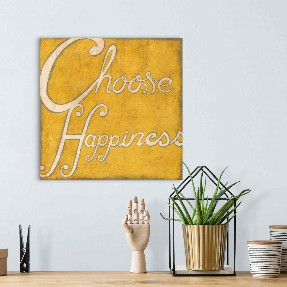A bohemian room featuring Choose Happiness