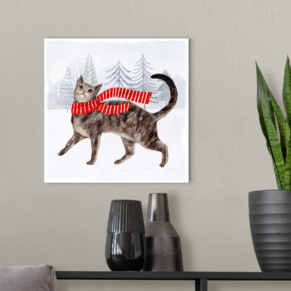 A modern room featuring Christmas Cats, Dogs I