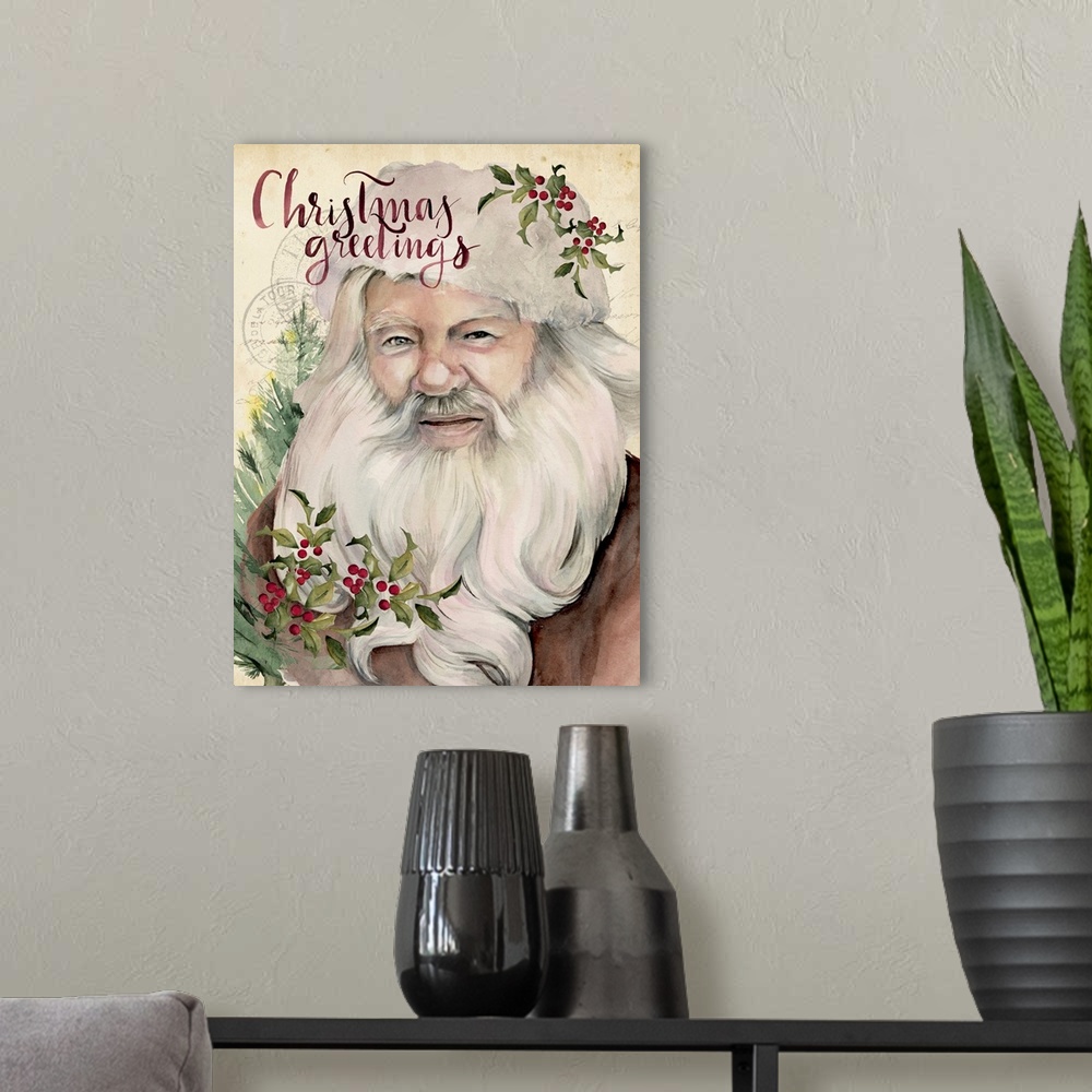 A modern room featuring Christmas Greetings I