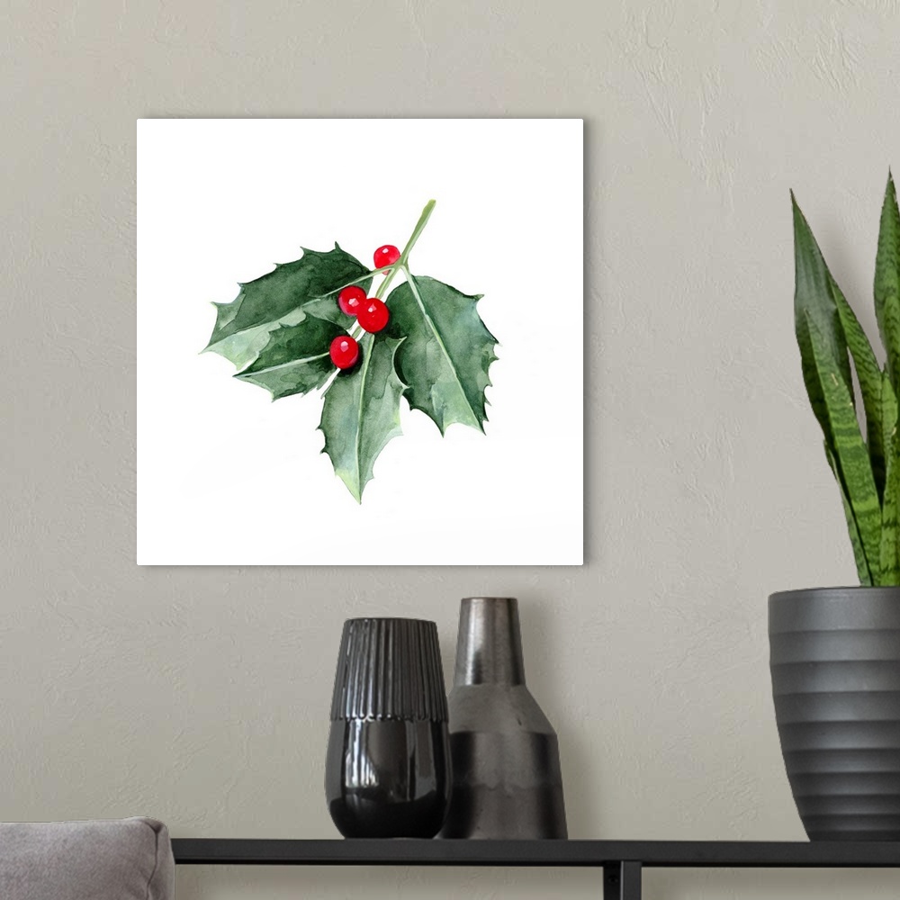 A modern room featuring Christmas Holly II