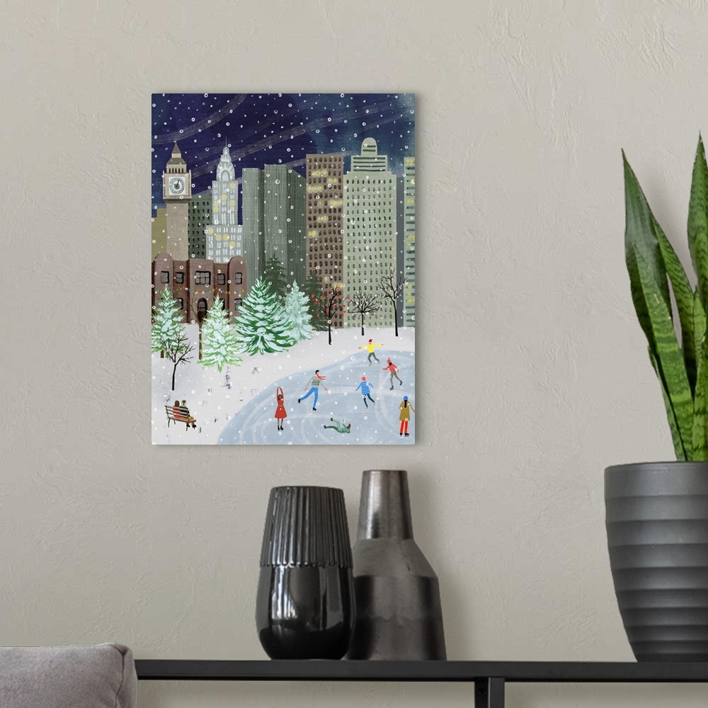 A modern room featuring Christmas In The City I