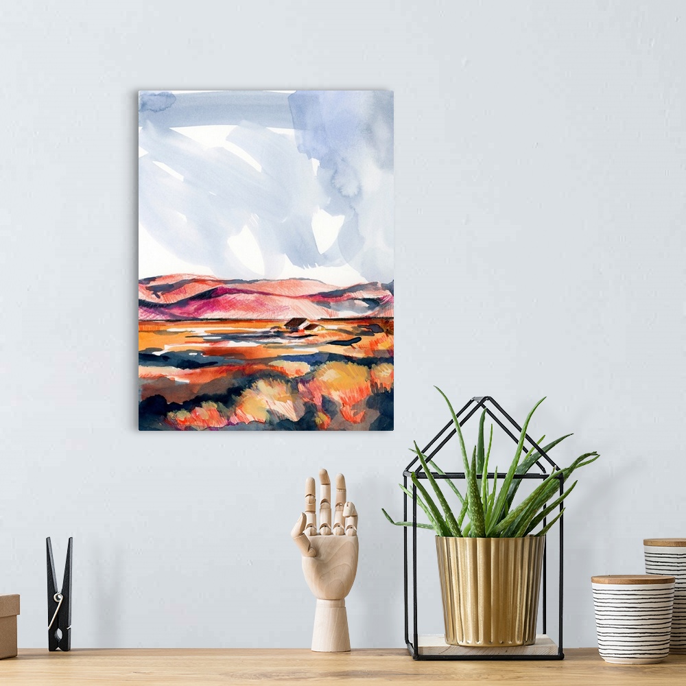 A bohemian room featuring Chromatic Landscapes I