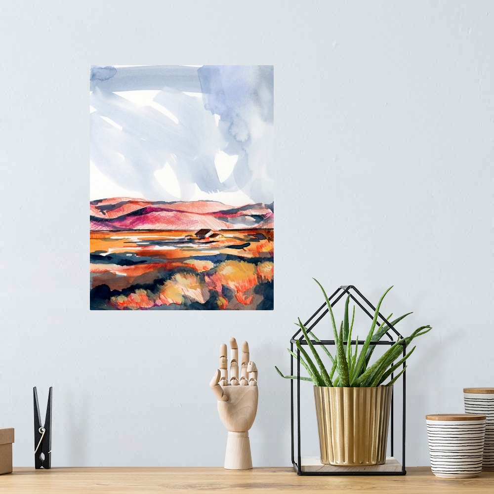 A bohemian room featuring Chromatic Landscapes I
