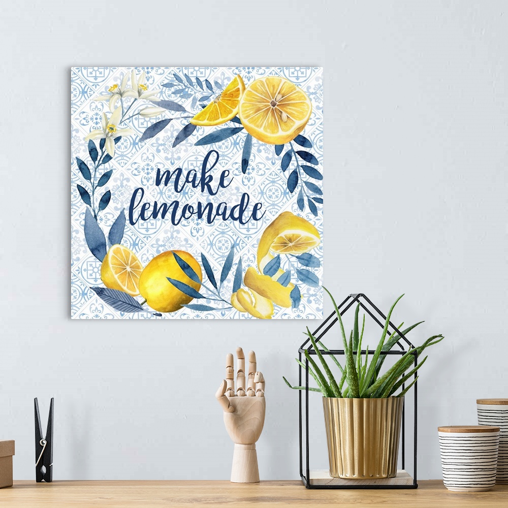 A bohemian room featuring Citrus Sayings I