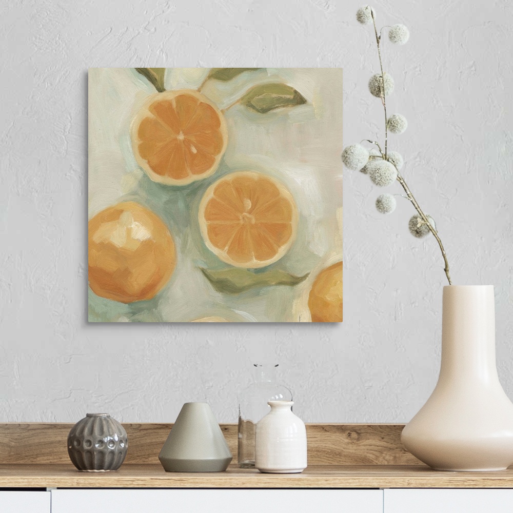A farmhouse room featuring Citrus Study in Oil I