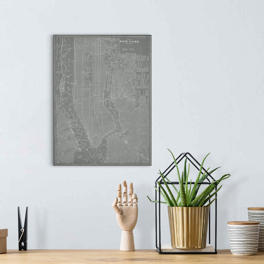 A bohemian room featuring City Map of New York