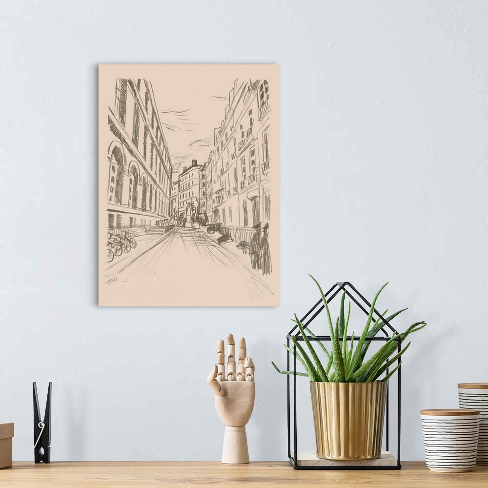A bohemian room featuring City Sketches II