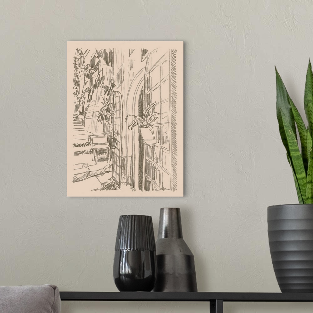 A modern room featuring City Sketches III