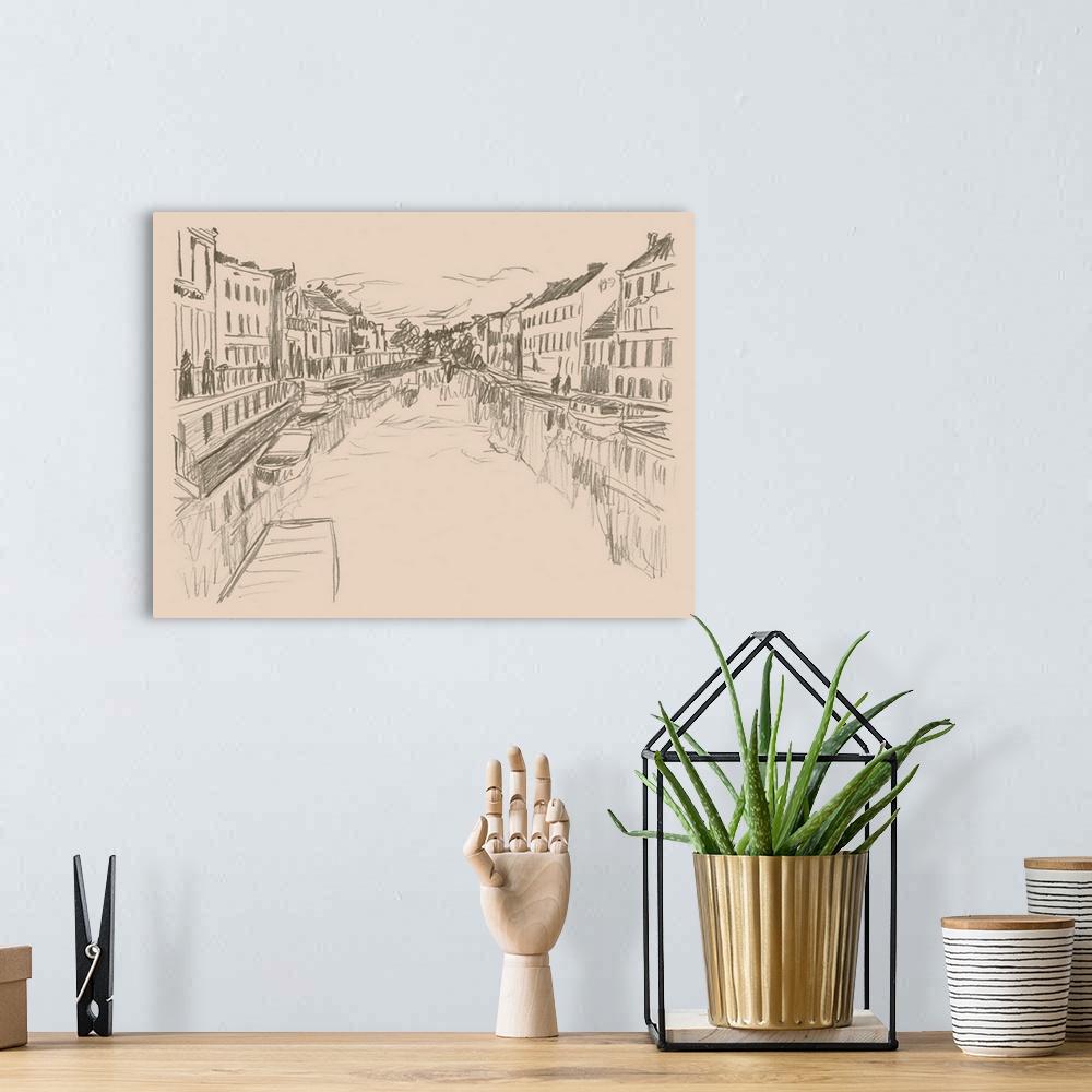 A bohemian room featuring City Sketches V
