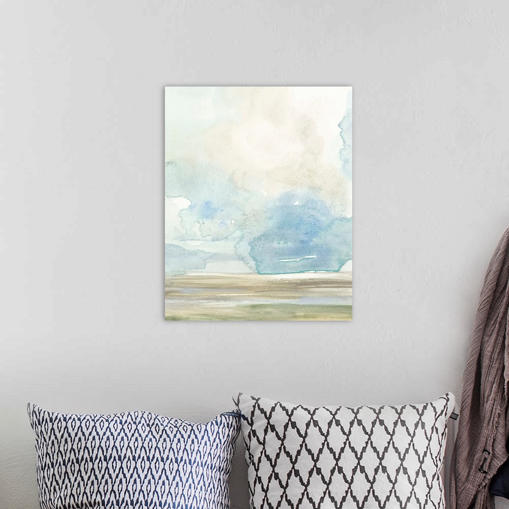 A bohemian room featuring Clouds over the Marsh I