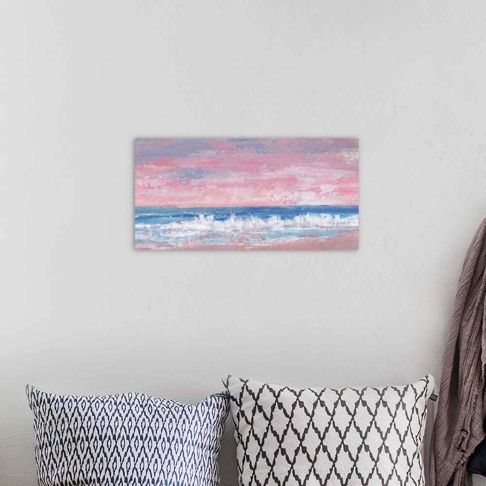 A bohemian room featuring Coastal Pink Horizon II