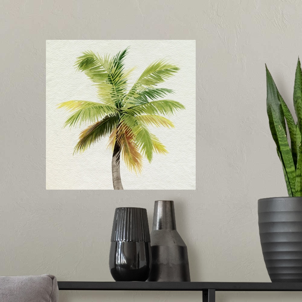 A modern room featuring Coco Watercolor Palm II