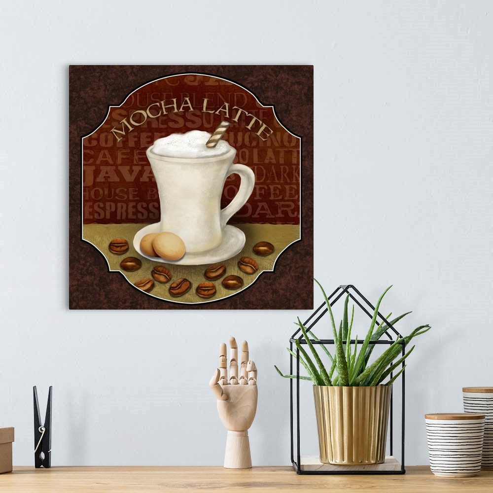 A bohemian room featuring Coffee Illustration I