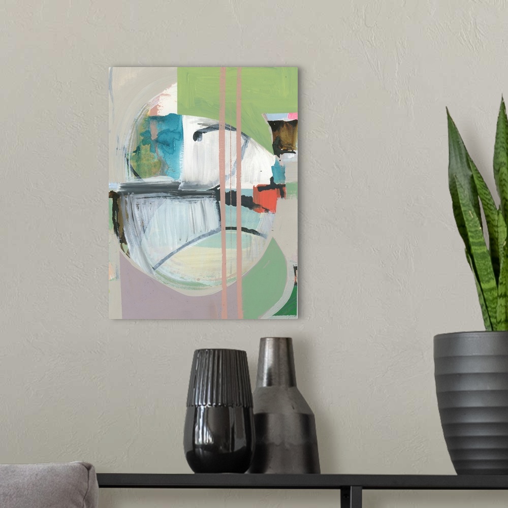 A modern room featuring Collage III