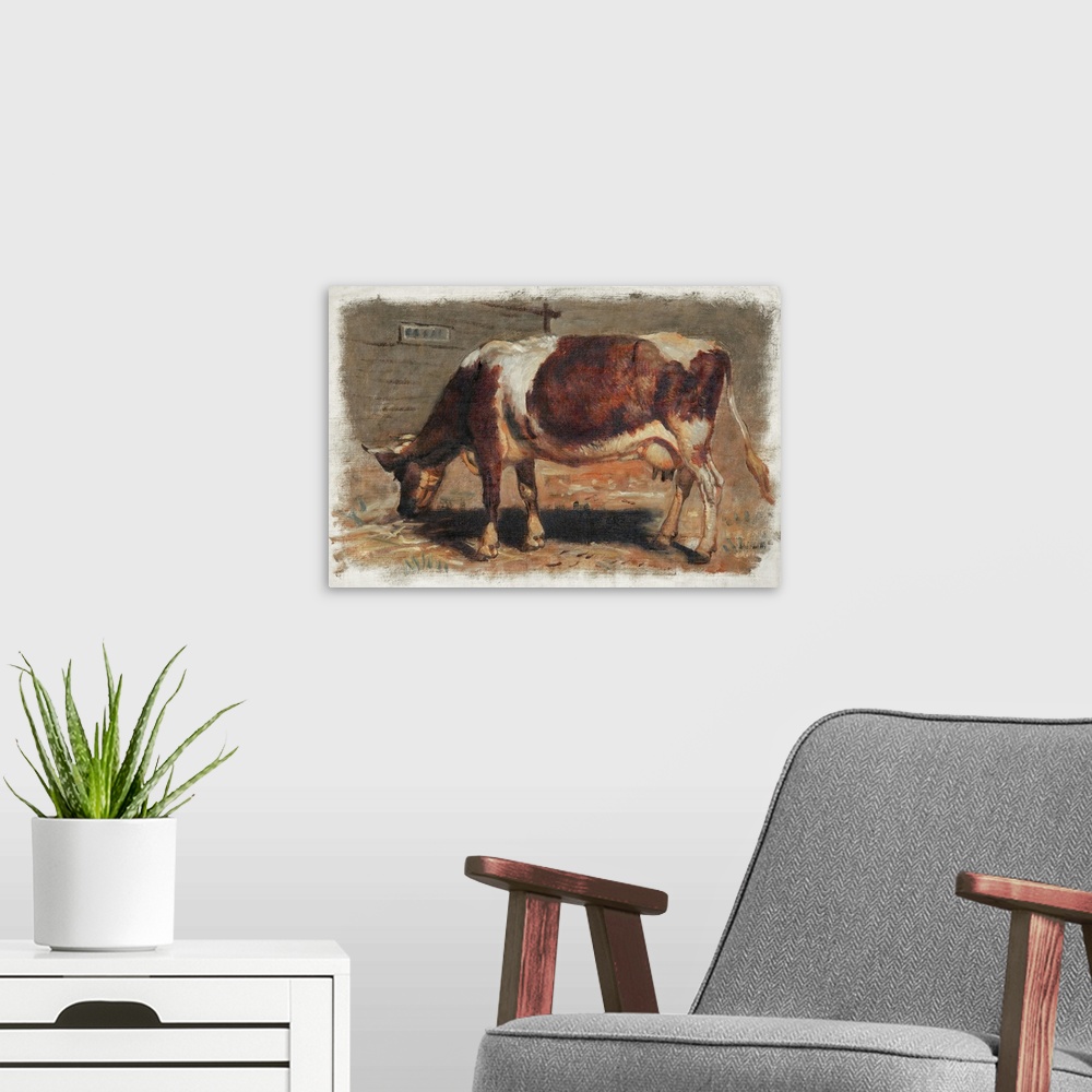 A modern room featuring Colman Color Study Of Cows I