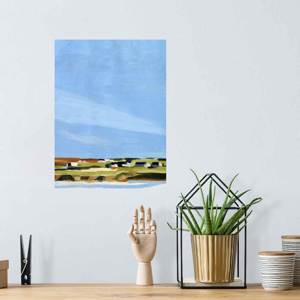 A bohemian room featuring Color Field Landscape I
