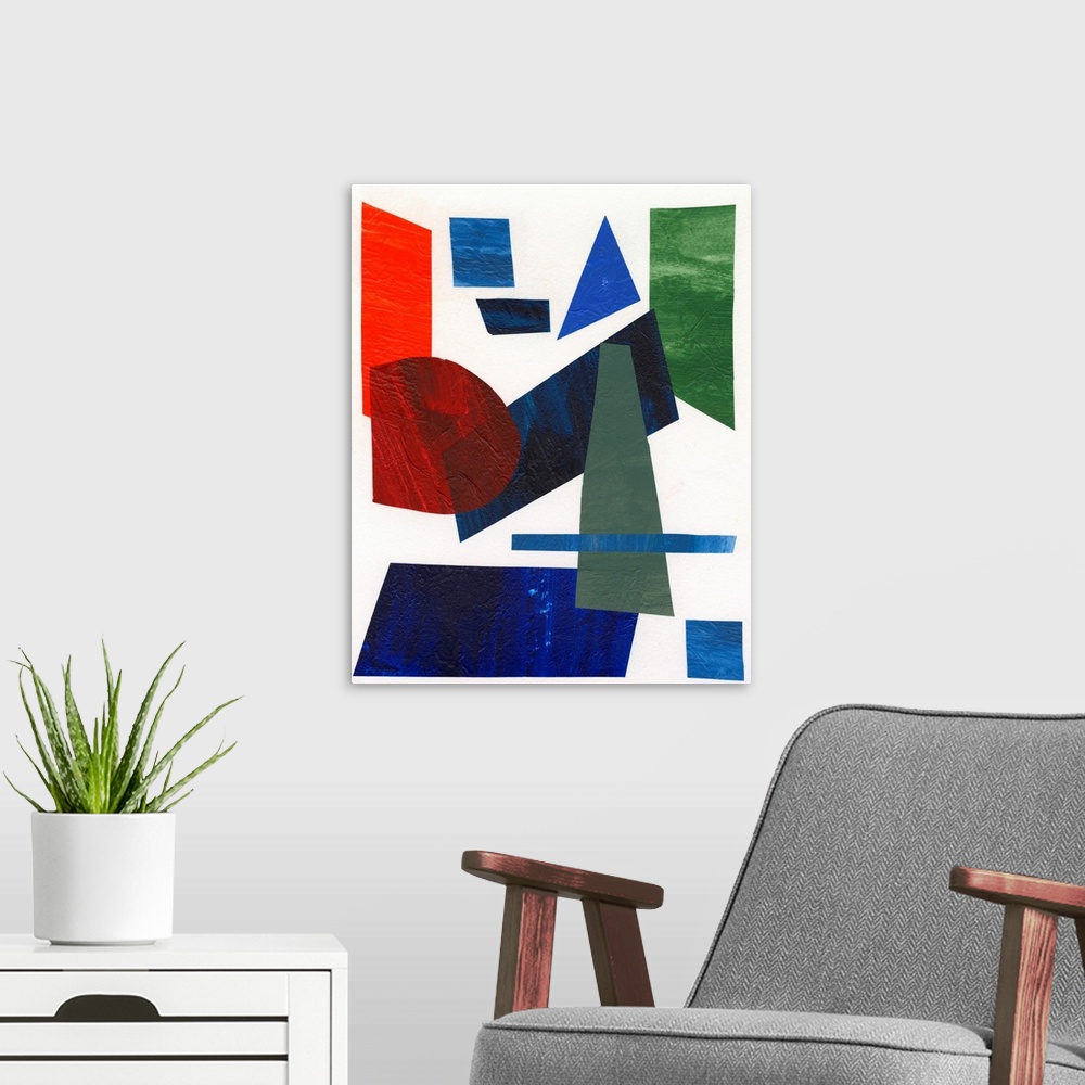 A modern room featuring Colorful Shapes III
