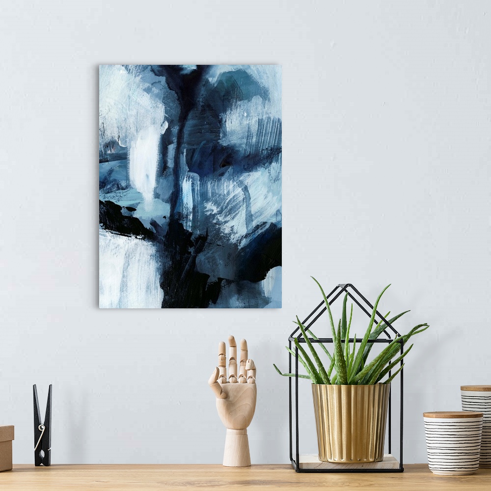 A bohemian room featuring Composition In Blue IV