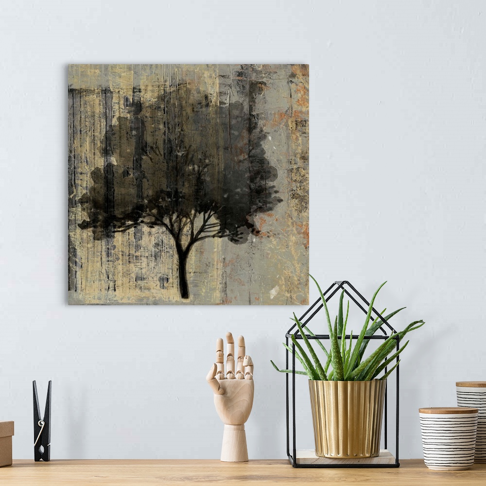 A bohemian room featuring Composition With Tree II