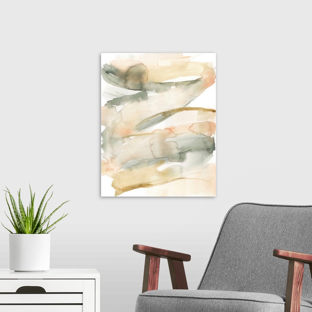 A modern room featuring Concurrent Pastels I