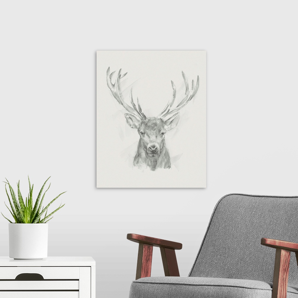A modern room featuring Contemporary Elk Sketch II