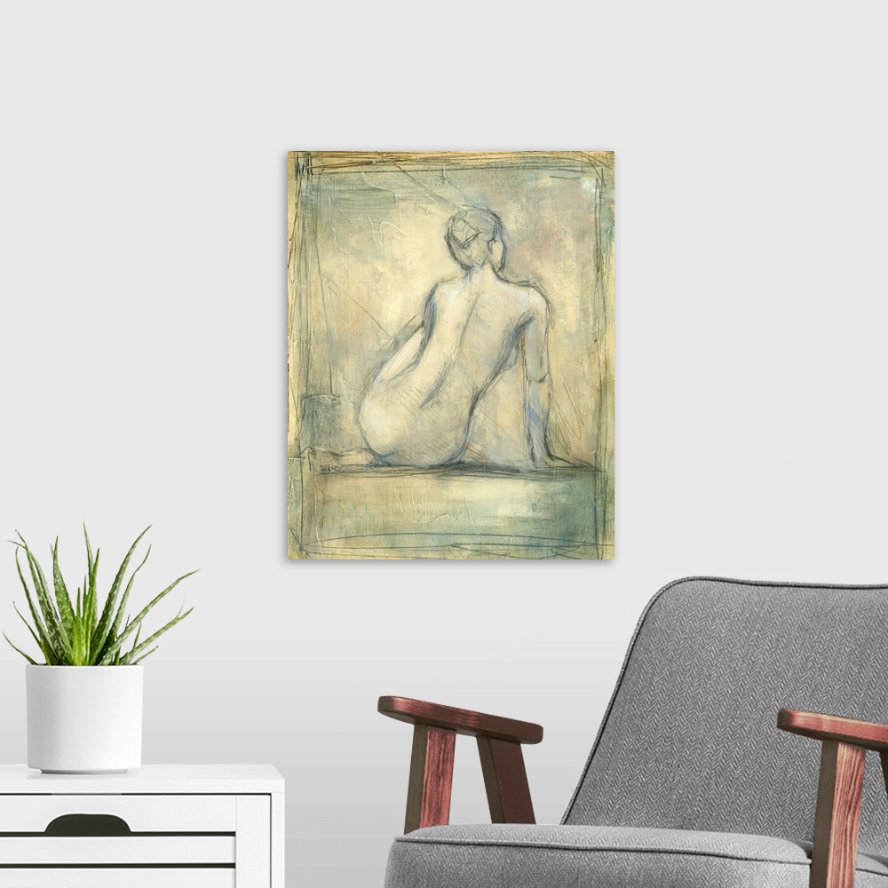 A modern room featuring Contemporary Figure Study I